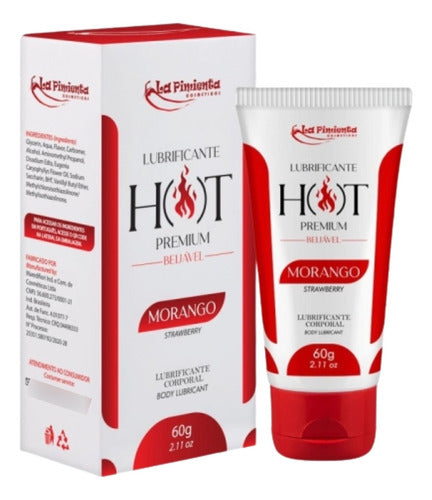 Lubrificante Íntimo Hot Beijável E Comestível Morango 60g