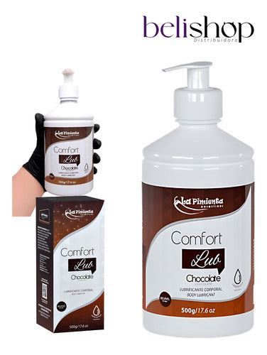 Gel Lubrificante Íntimo A Base de Água Comfort Lub Chocolate 500g