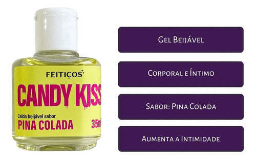 Gel Lubrificante Comestível Candy Kiss Pina Colada 35ml