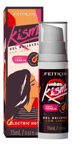 Gel Beijável Kisim Com Efeito Choque Ice Cereja 15ml