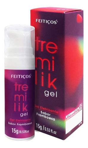 Gel Eletrizante Tremilik Lubrificante Vibra Pulsa Morango 15g