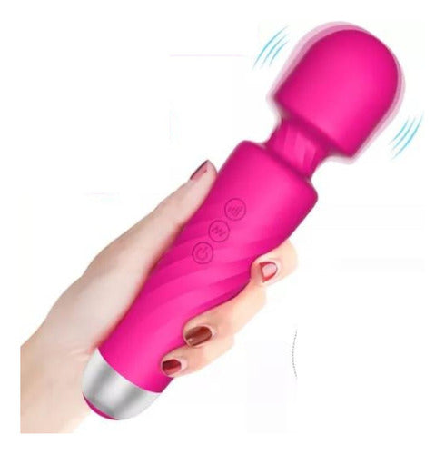 Vibrador Varinha Mágica Feminino com 20 Modos Pink