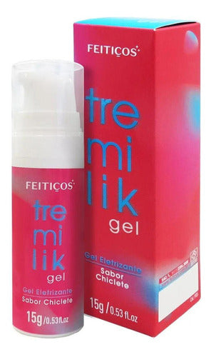 Gel Eletrizante Tremilik Lubrificante Vibra Pulsa Morango 15g