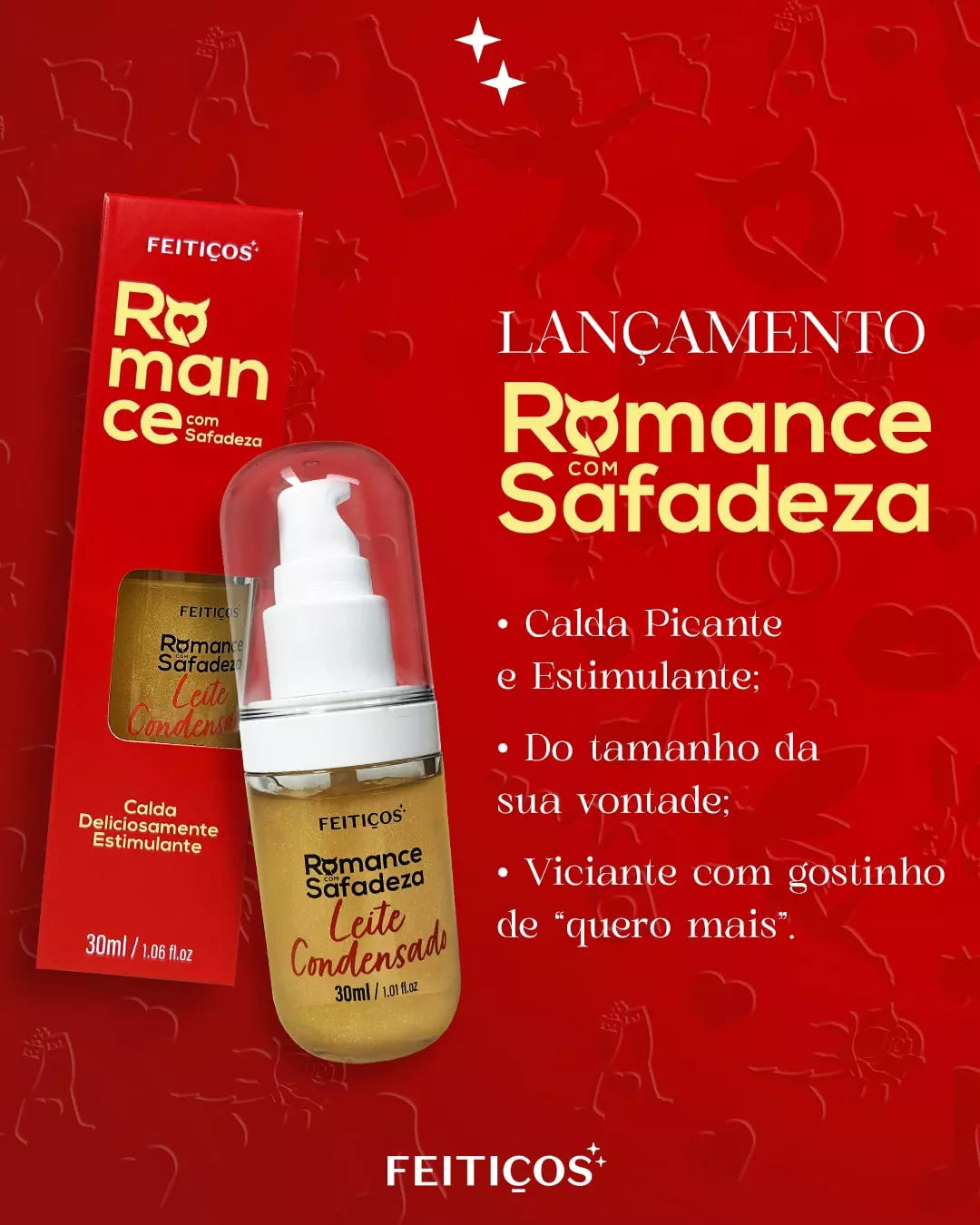 Gel Excitante Romance com Safadeza Leite Condensado 30ml